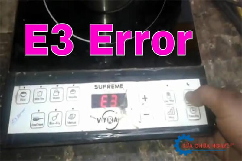 Bếp từ báo lỗi E3 do nguồn điện không ổn định