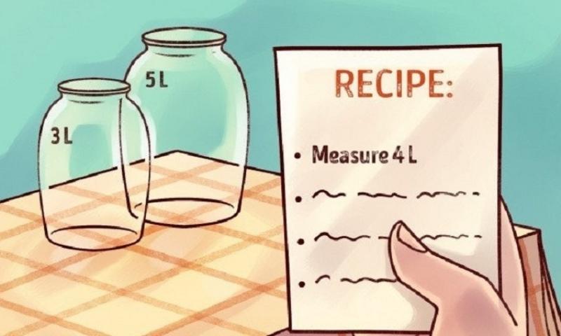 Đong 3 lít nước chính xác