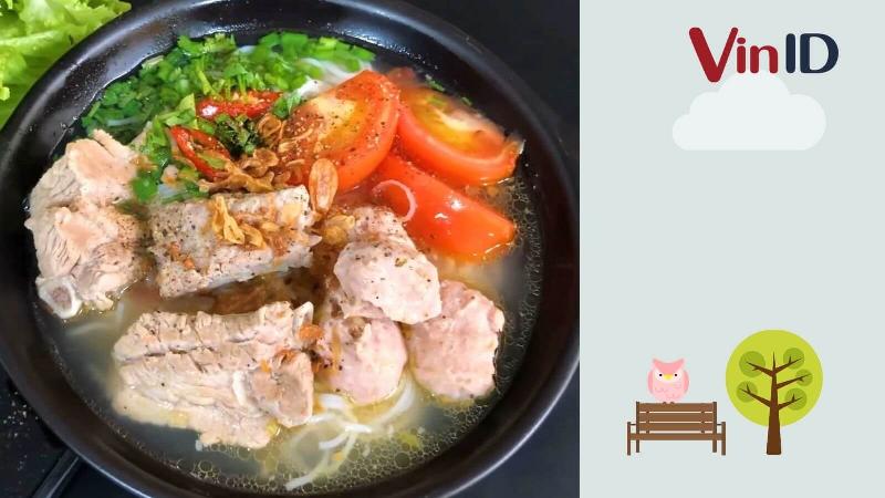 Bún sườn chua hoàn thành