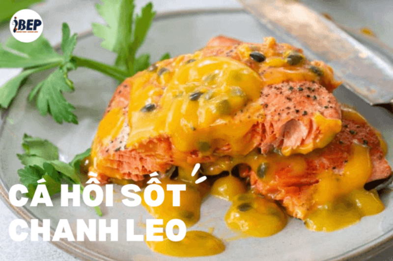Cá hồi áp chảo sốt chanh vàng ươm, thơm ngon