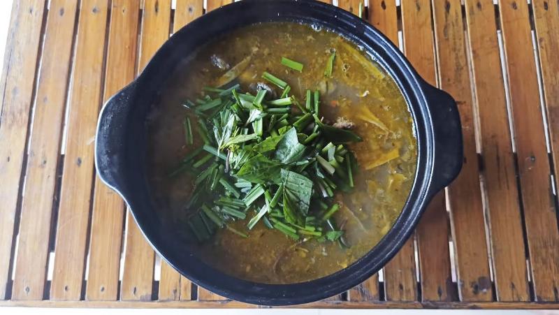 Thành phẩm canh chua cá ngạnh