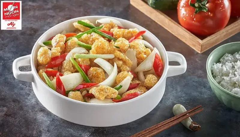 Da heo chiên giòn nhìn hấp dẫn