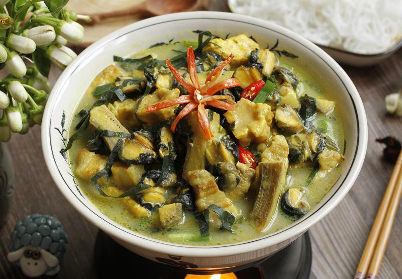 Nguyên liệu nấu chuối đậu ốc tươi ngon
