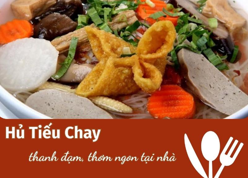 Nguyên liệu nấu hủ tiếu chay tươi ngon