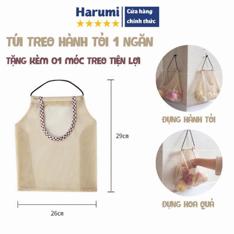 Túi vải đựng hành tỏi trong bếp